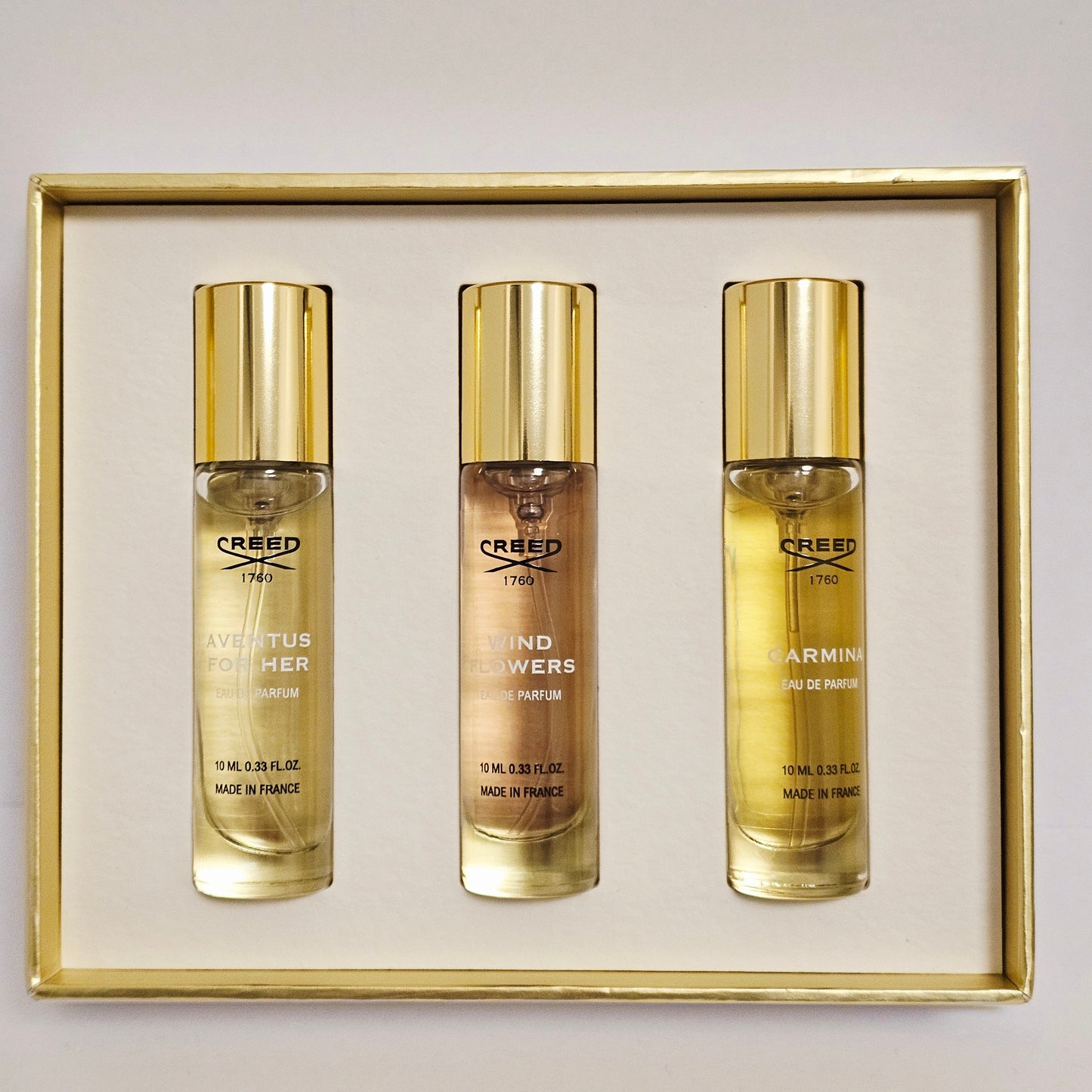 Creed Damen Parfum Set 3x10 ml – Aventus / Carmina / Wind Flowers – Limited Edition