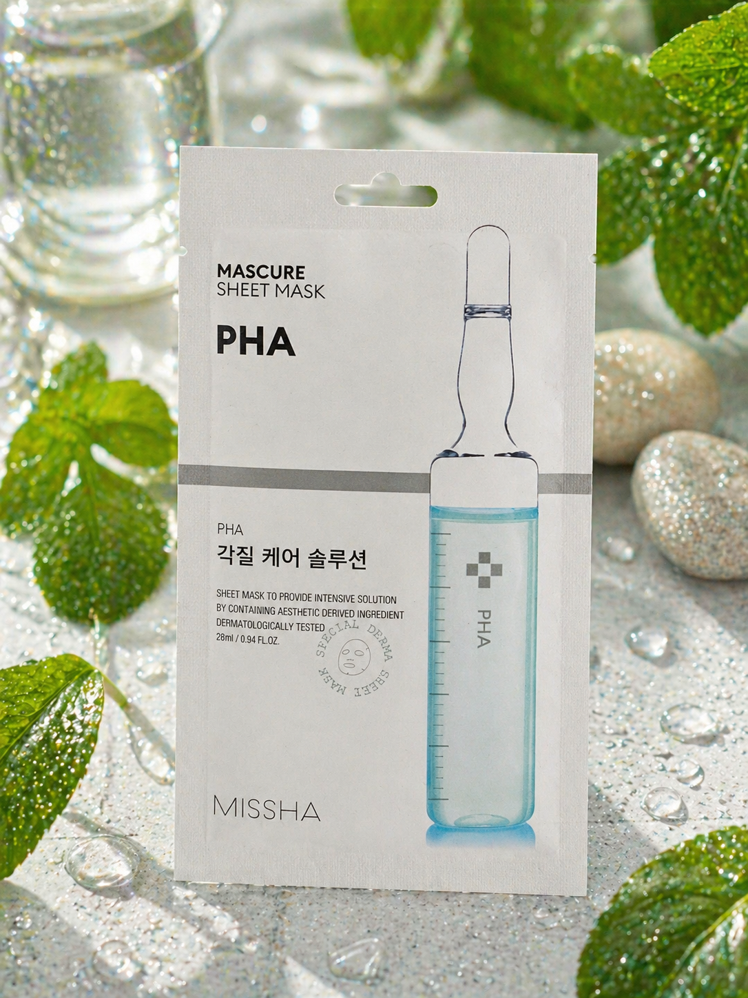 MISSHA Mascure Peeling PHA Sheet Mask 28ml – Sanftes Peeling Tuchmaske | Glatte & Strahlende Haut
