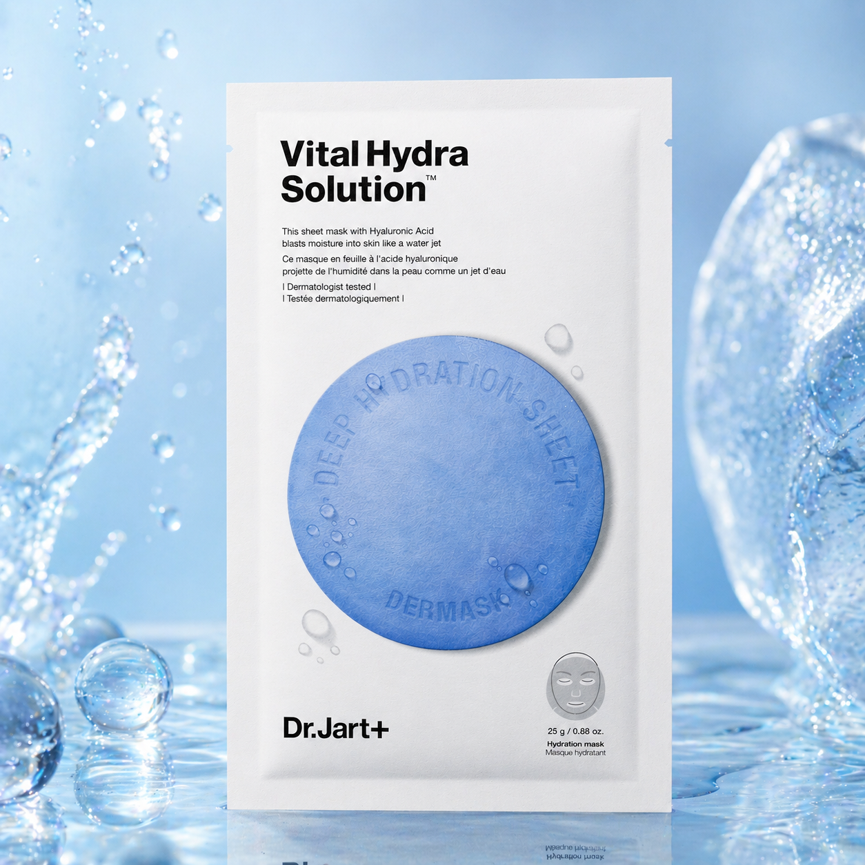 Dr. Jart+ Vital Hydra Solution™ Tuchmaske 25g – Intensive Feuchtigkeit mit Hyaluron | Korea Skincare